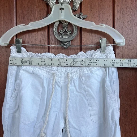 Women's White Roxy Pants - Picture 5 of 7